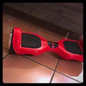 Red, music playing, hover board